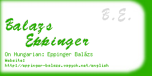 balazs eppinger business card